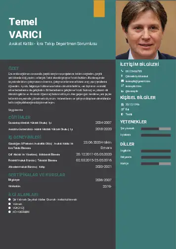 Hukuk Sekreteri Cv Örnekleri cv indir